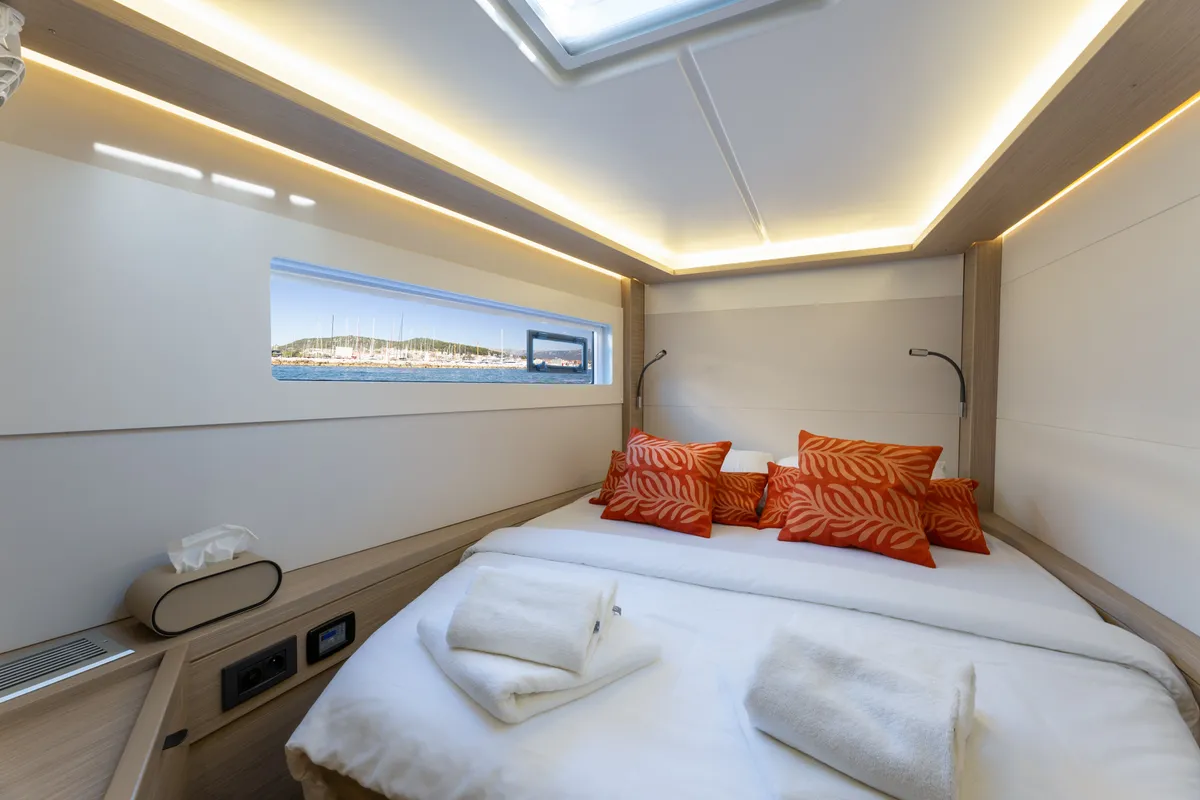 Cabin on AURA, a Lagoon 46 catamaran at Općina Rogoznica, Croatia