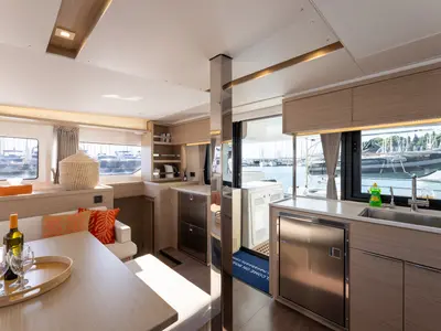Galley of AURA, a Lagoon 46 catamaran at Općina Rogoznica, Croatia
