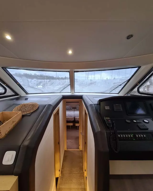 Cockpit of Sarkis de Karabas, a Greenline 48 Fly motor yacht at Portorož / Portorose, Slovenia