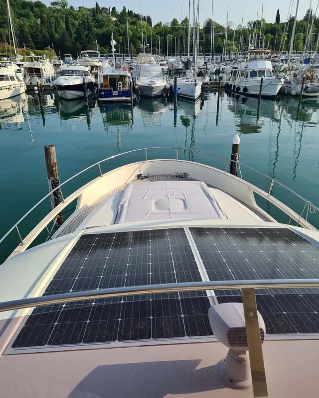 Deck of Sarkis de Karabas, a Greenline 48 Fly motor yacht at Portorož / Portorose, Slovenia