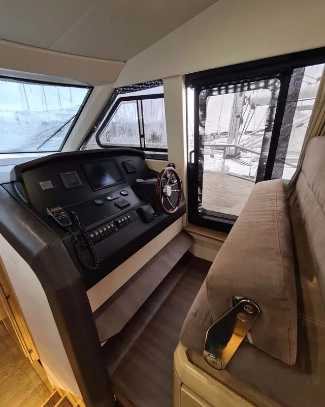 Cockpit of Sarkis de Karabas, a Greenline 48 Fly motor yacht at Portorož / Portorose, Slovenia