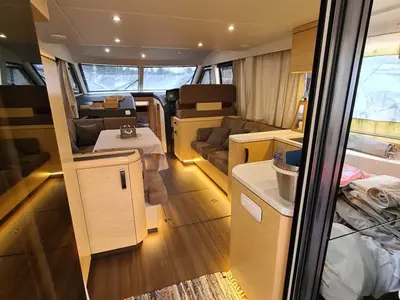Salon of Sarkis de Karabas, a Greenline 48 Fly motor yacht at Portorož / Portorose, Slovenia