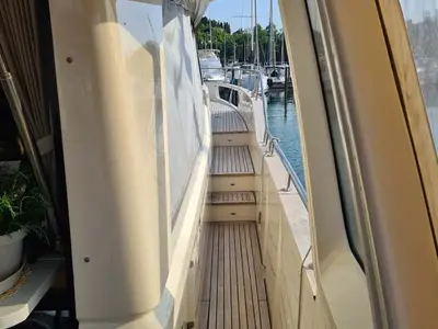 Deck of Sarkis de Karabas, a Greenline 48 Fly motor yacht at Portorož / Portorose, Slovenia