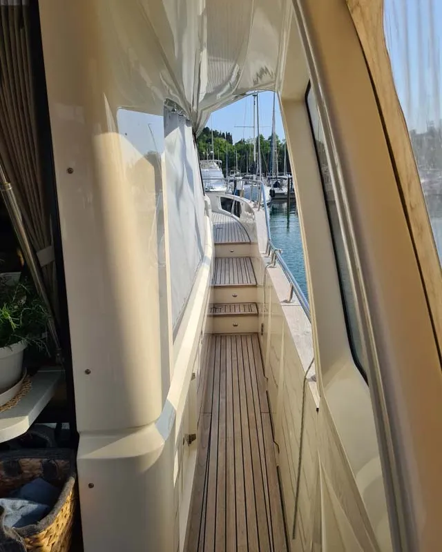 Deck of Sarkis de Karabas, a Greenline 48 Fly motor yacht at Portorož / Portorose, Slovenia