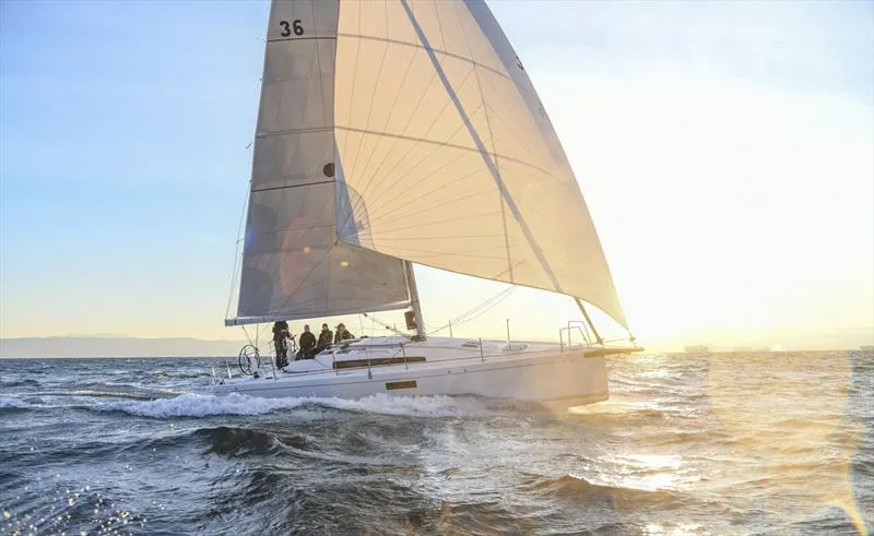 Exterior view of Fizzy, a Beneteau First 36 sailboat at Lavrion, Greece