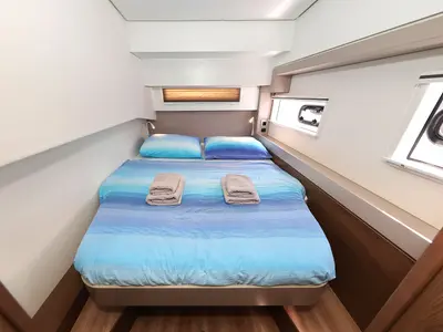 Cabin on Aglaia, a Bali 4.2 catamaran at Dubrovnik, Croatia
