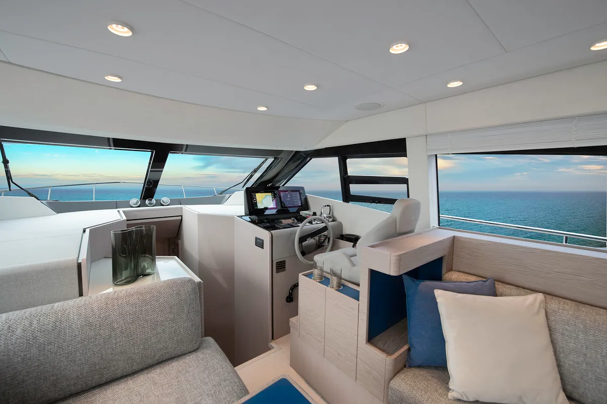 Salon of Anna, a Ferretti Yachts 500 motor yacht at Podstrana - Miljevac, Croatia