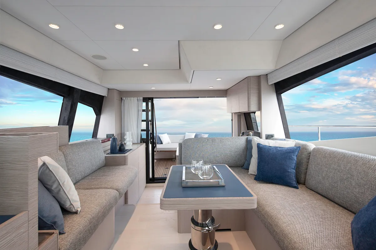 Salon of Anna, a Ferretti Yachts 500 motor yacht at Podstrana - Miljevac, Croatia