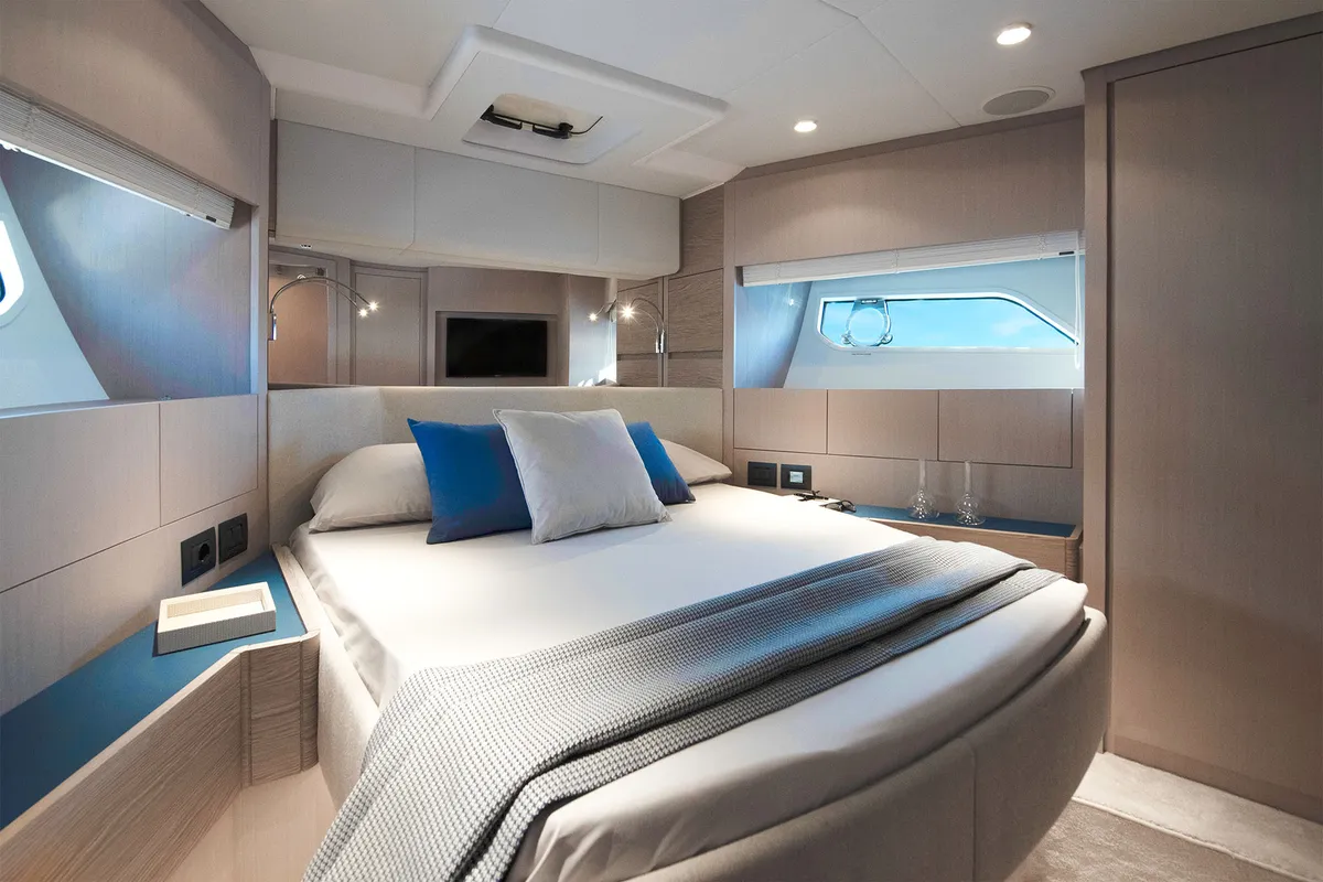 Cabin on Anna, a Ferretti Yachts 500 motor yacht at Podstrana - Miljevac, Croatia