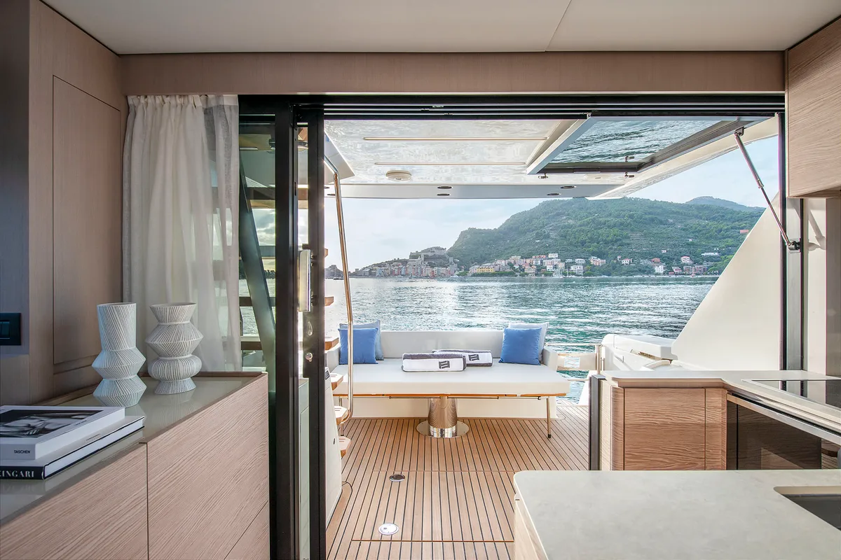 Salon of Anna, a Ferretti Yachts 500 motor yacht at Podstrana - Miljevac, Croatia