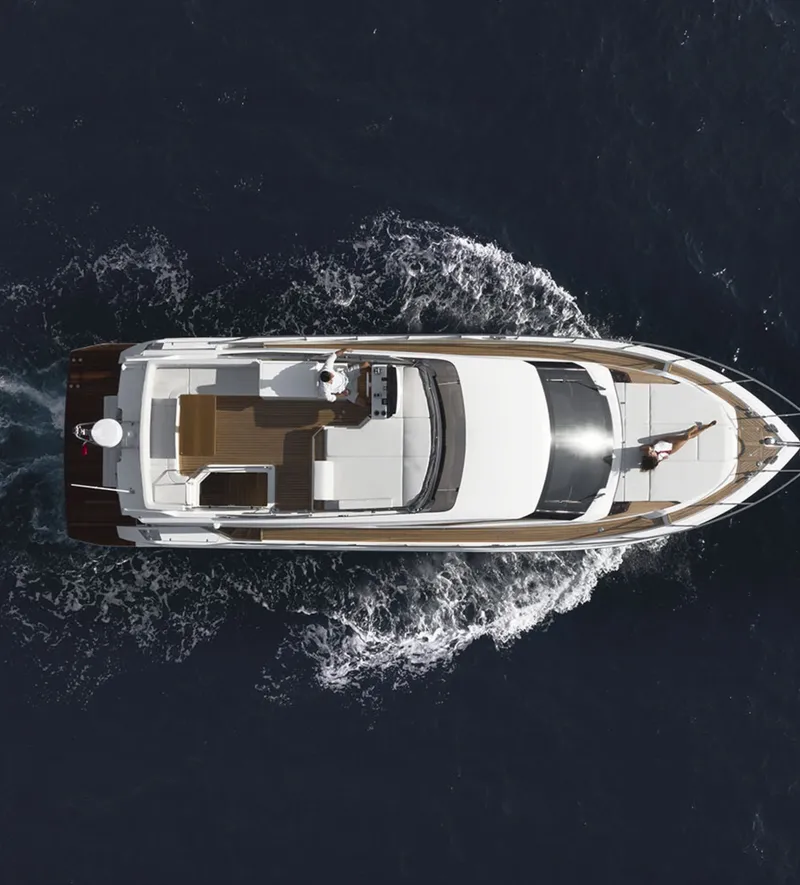 Exterior view of Anna, a Ferretti Yachts 500 motor yacht at Podstrana - Miljevac, Croatia