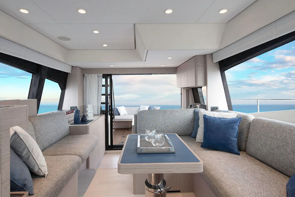 Salon of Anna, a Ferretti Yachts 500 motor yacht at Podstrana - Miljevac, Croatia