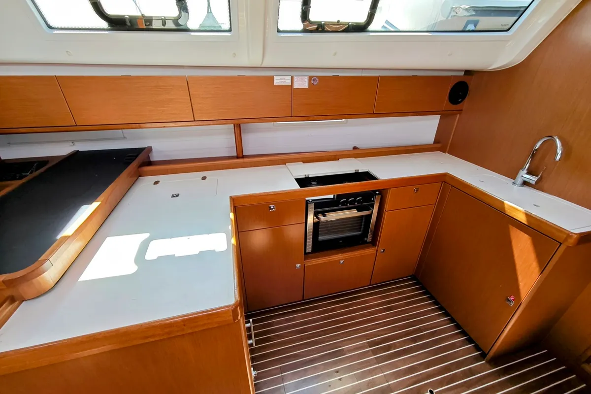 Galley of Jozefina, a Bavaria Cruiser 51 sailboat at Općina Sukošan, Croatia