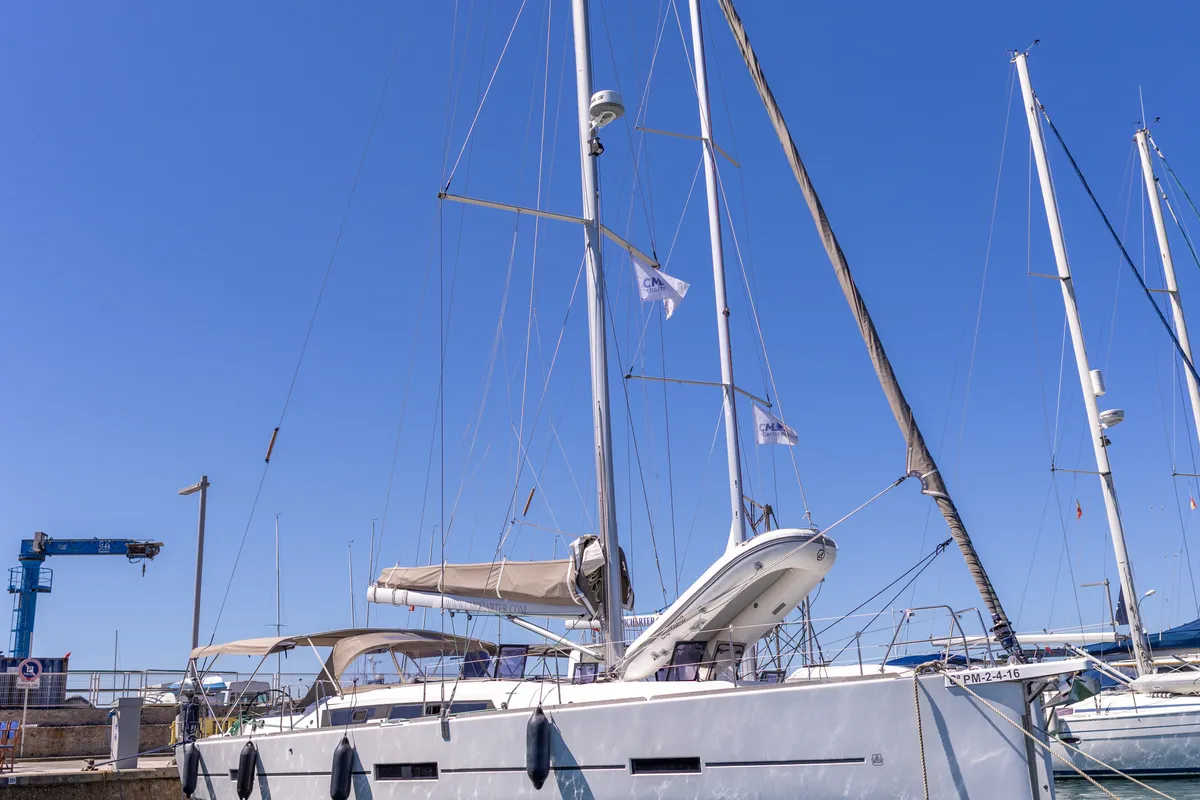 RUBIN, a Dufour 460 Grand Large sailboat at Port de Pollença, Spain