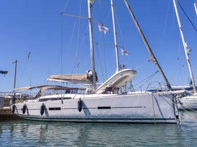 RUBIN, a Dufour 460 Grand Large sailboat at Port de Pollença, Spain