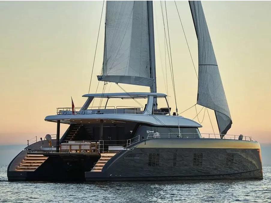 Ksenia, a Sunreef 60 catamaran at Nea Peramos, Greece
