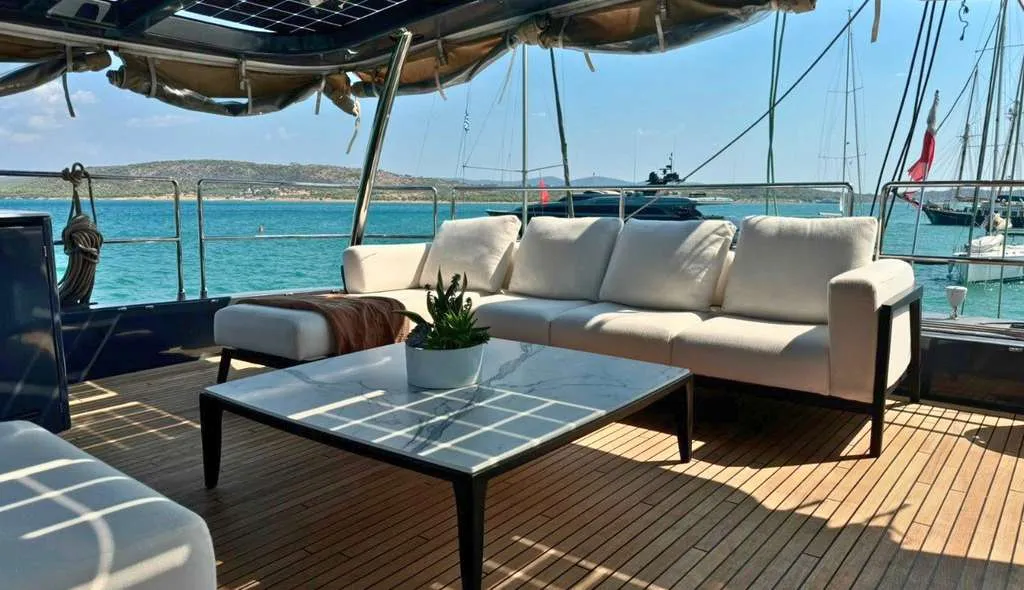 Ksenia, a Sunreef 60 catamaran at Nea Peramos, Greece