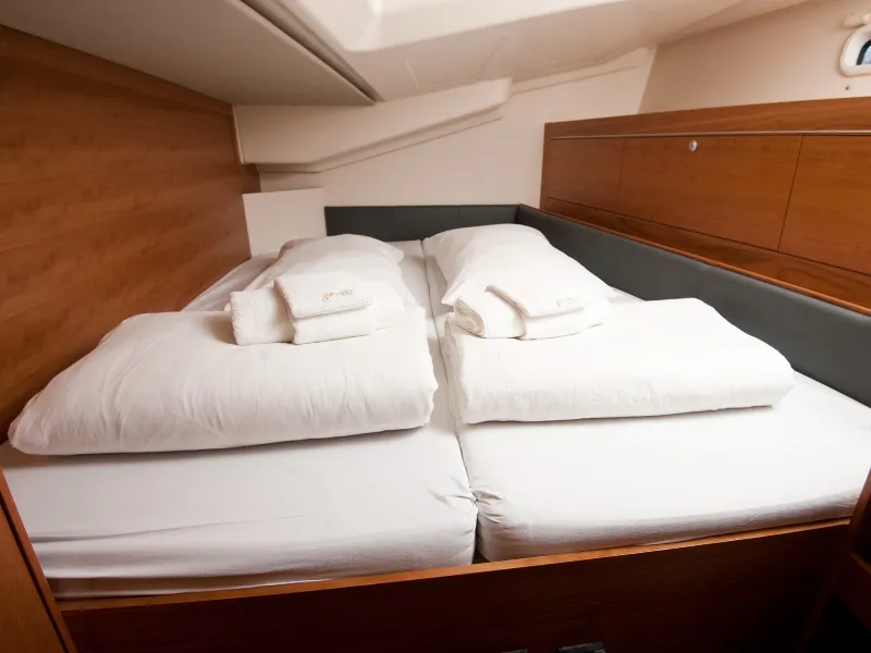 Cabin on FURIA, a Hanse 505 sailboat at Kaštela, Croatia