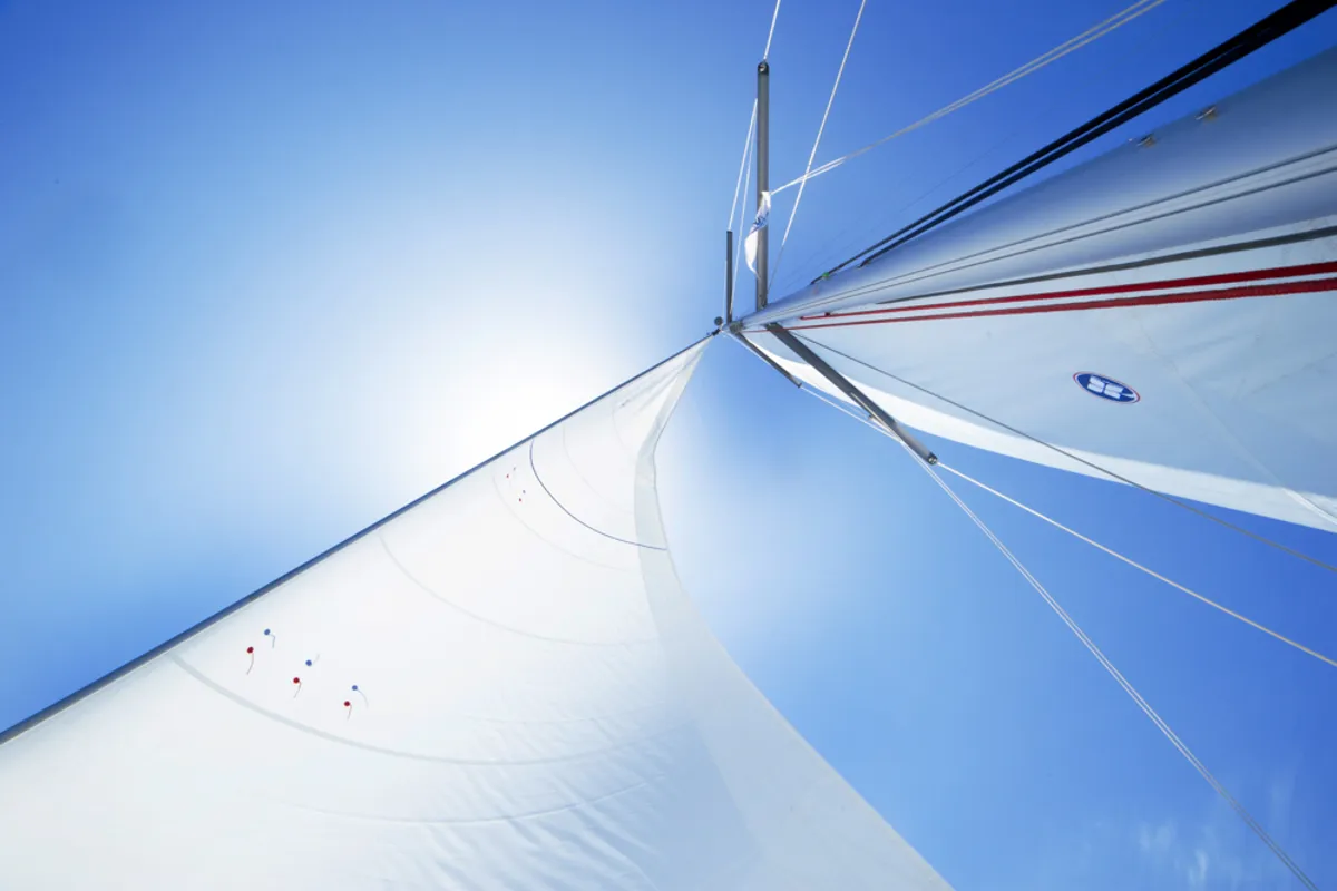 Deck of Marianna, a Jeanneau Sun Odyssey 410 sailboat at Kontokali, Greece