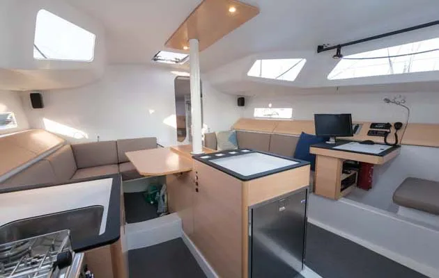 Salon of Windrausch, a Pogo 36 sailboat at Grad Biograd na Moru, Croatia