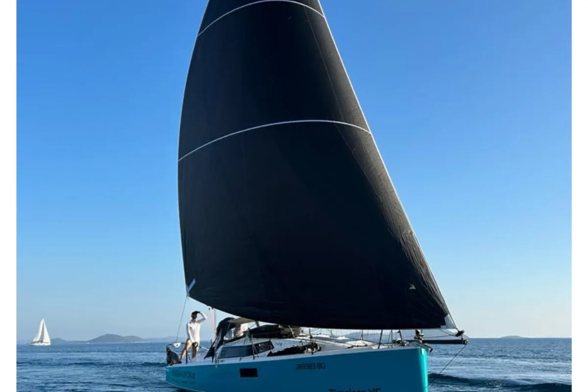 Exterior view of Windrausch, a Pogo 36 sailboat at Grad Biograd na Moru, Croatia