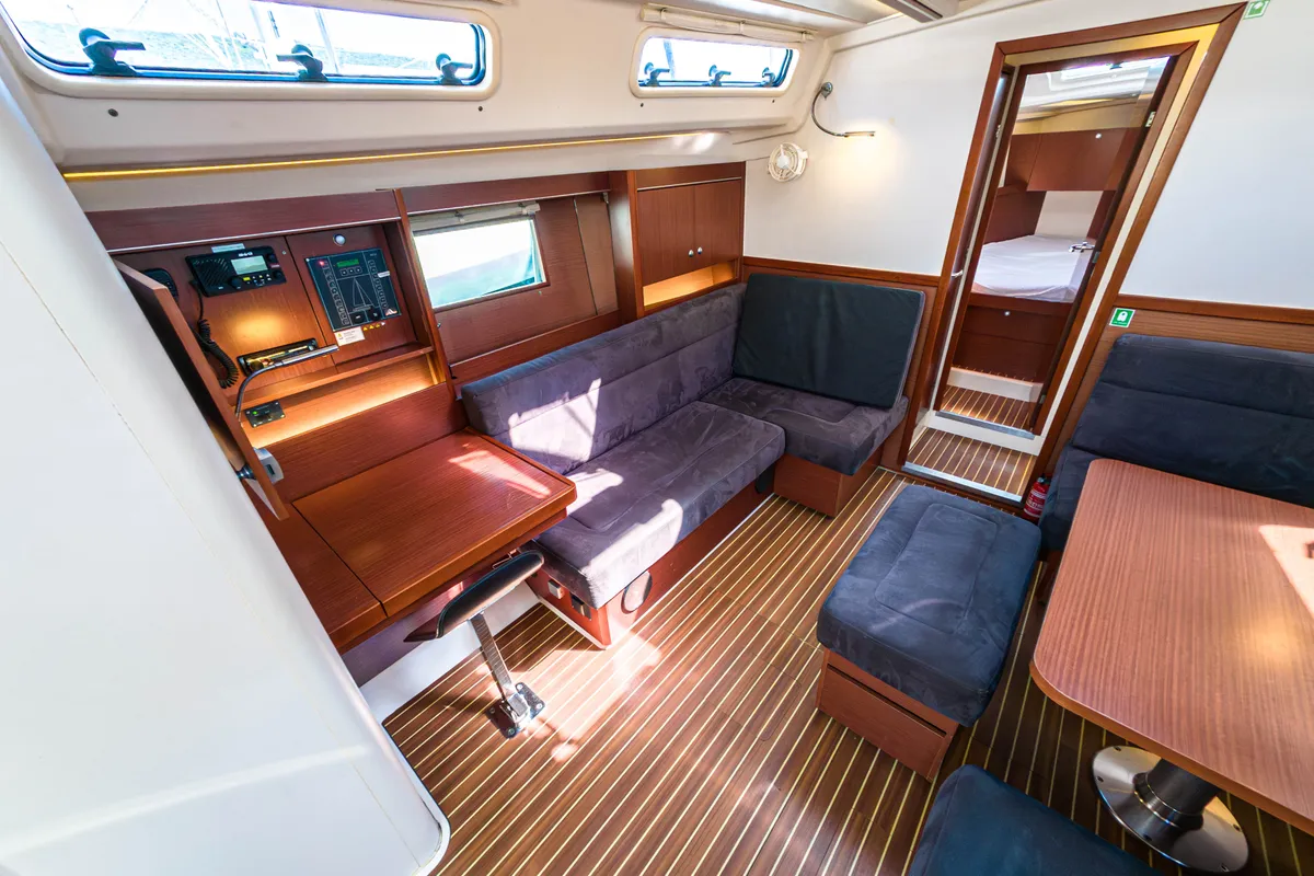 Salon of Jenny, a Hanse 455 sailboat at Punat, Croatia