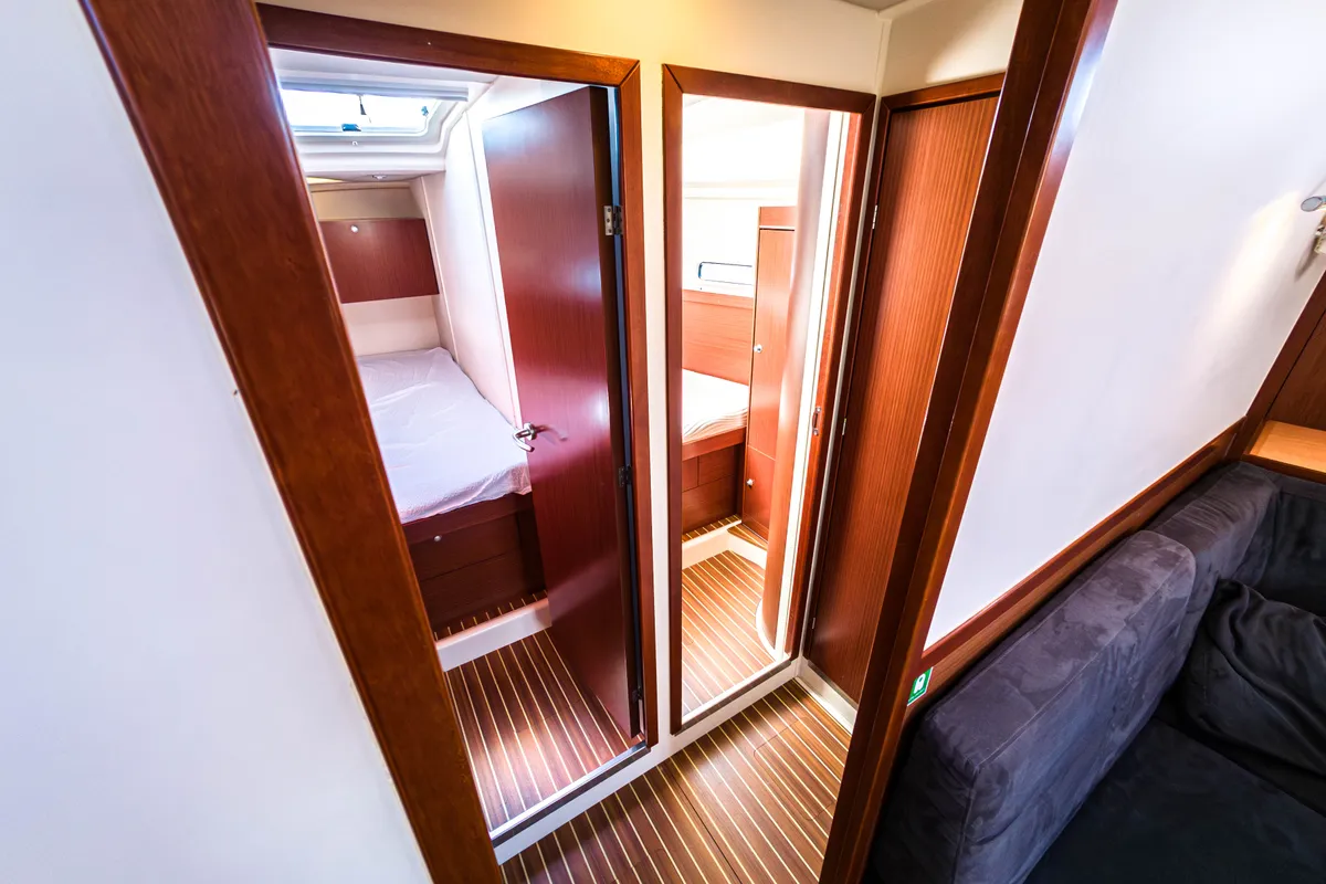 Salon of Jenny, a Hanse 455 sailboat at Punat, Croatia
