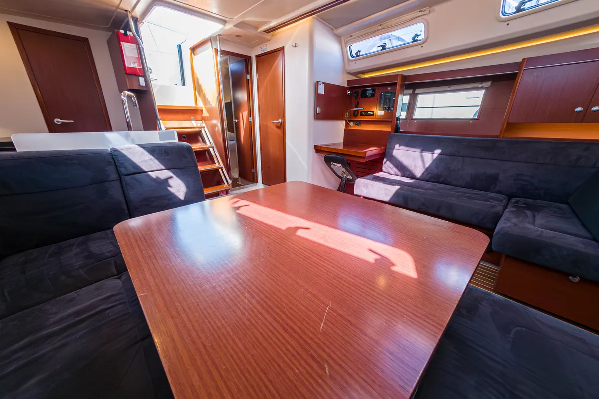 Salon of Jenny, a Hanse 455 sailboat at Punat, Croatia