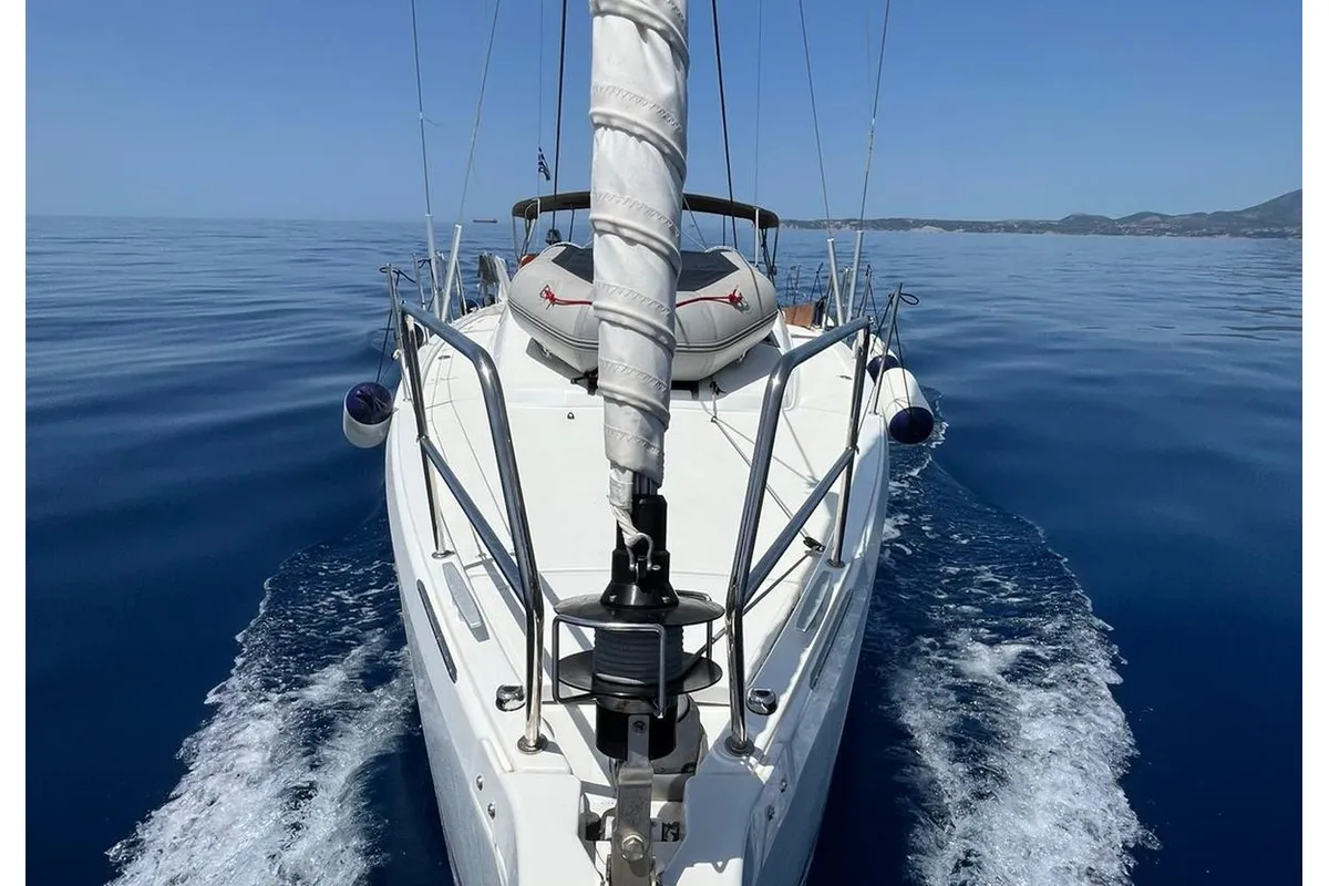 Baghera, a Jeanneau Sun Odyssey 410 sailboat at Municipal Unit of Lefkada, Greece
