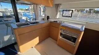 Galley of Estel, a Excess 14 catamaran at Ajaccio, France