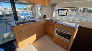 Galley of Estel, a Excess 14 catamaran at Ajaccio, France