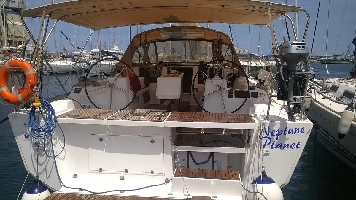 Neptune Planet, a Dufour 460 GL sailboat at Marsala, Italy