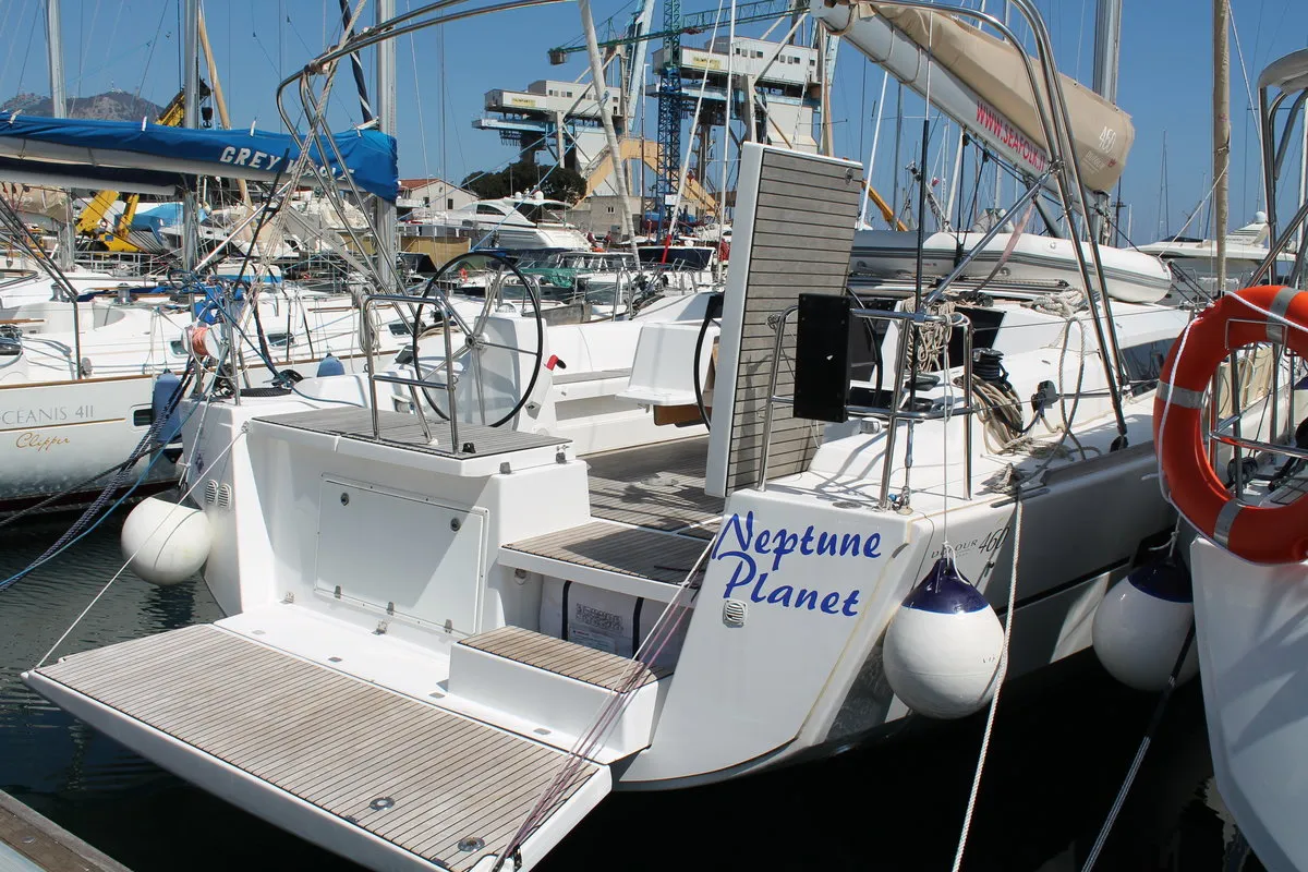 Neptune Planet, a Dufour 460 GL sailboat at Marsala, Italy