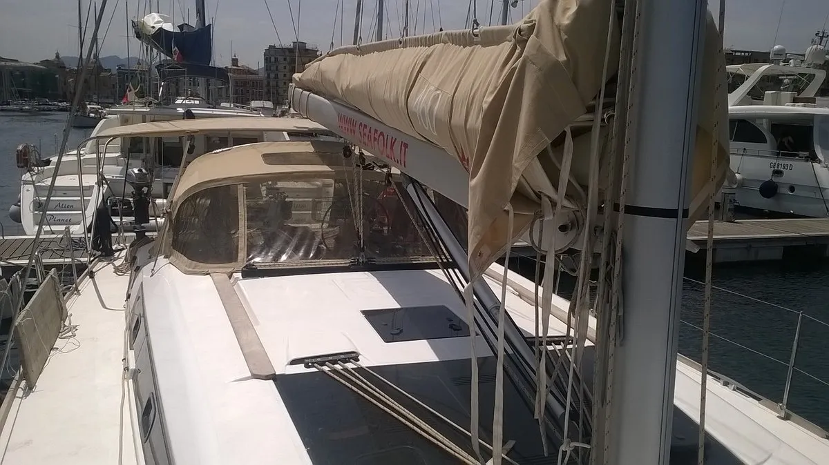 Neptune Planet, a Dufour 460 GL sailboat at Marsala, Italy