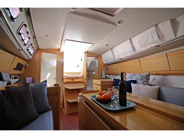 Salon of Leo, a Beneteau First 35 sailboat at Jezera, Croatia