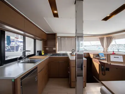 Galley of Cassata - Standard Line, a Lagoon 46 catamaran at Salerno, Italy