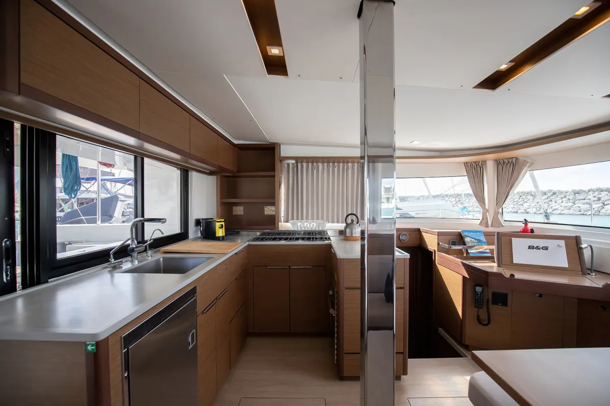 Galley of Cassata - Standard Line, a Lagoon 46 catamaran at Salerno, Italy
