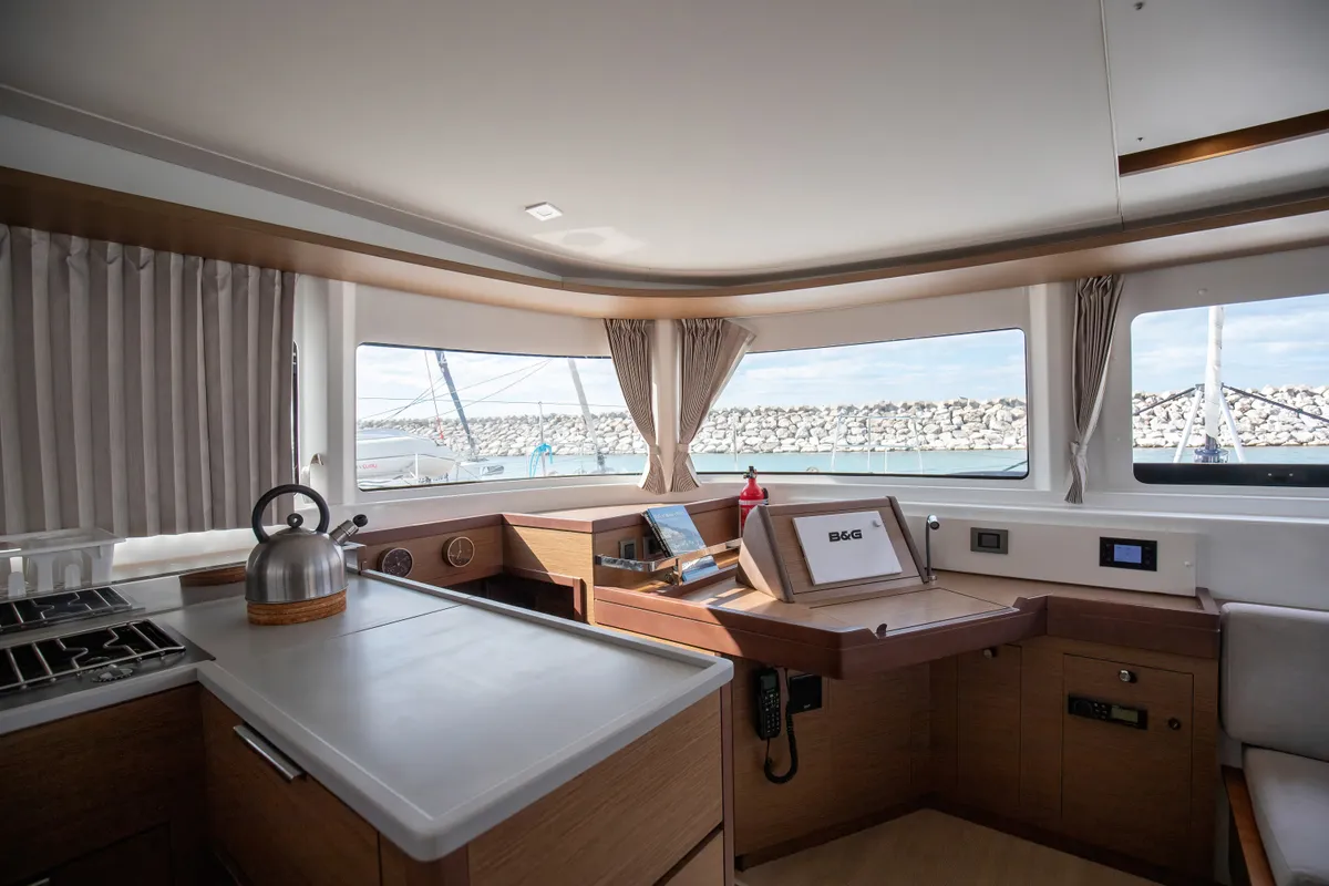 Salon of Cassata - Standard Line, a Lagoon 46 catamaran at Salerno, Italy