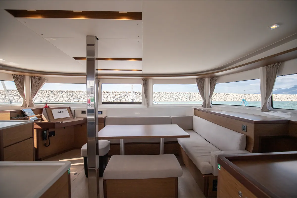 Salon of Cassata - Standard Line, a Lagoon 46 catamaran at Salerno, Italy