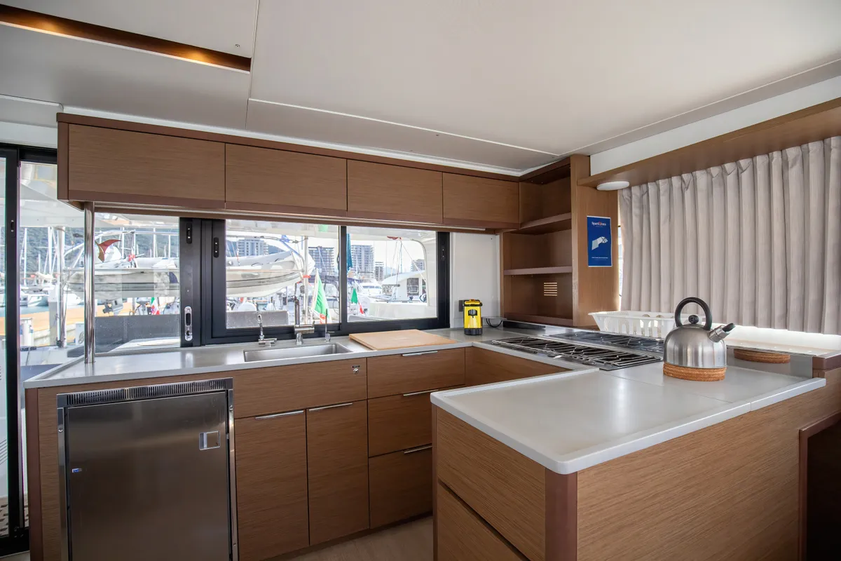 Galley of Cassata - Standard Line, a Lagoon 46 catamaran at Salerno, Italy