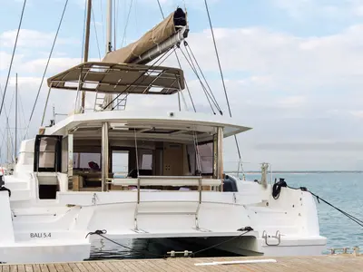 Didymos, a Bali 5.4 catamaran at Palermo, Italy