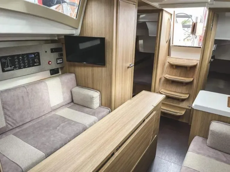 Salon of Fuledzki Rog, a Northman Maxus 34 sailboat at Sztynort, Poland