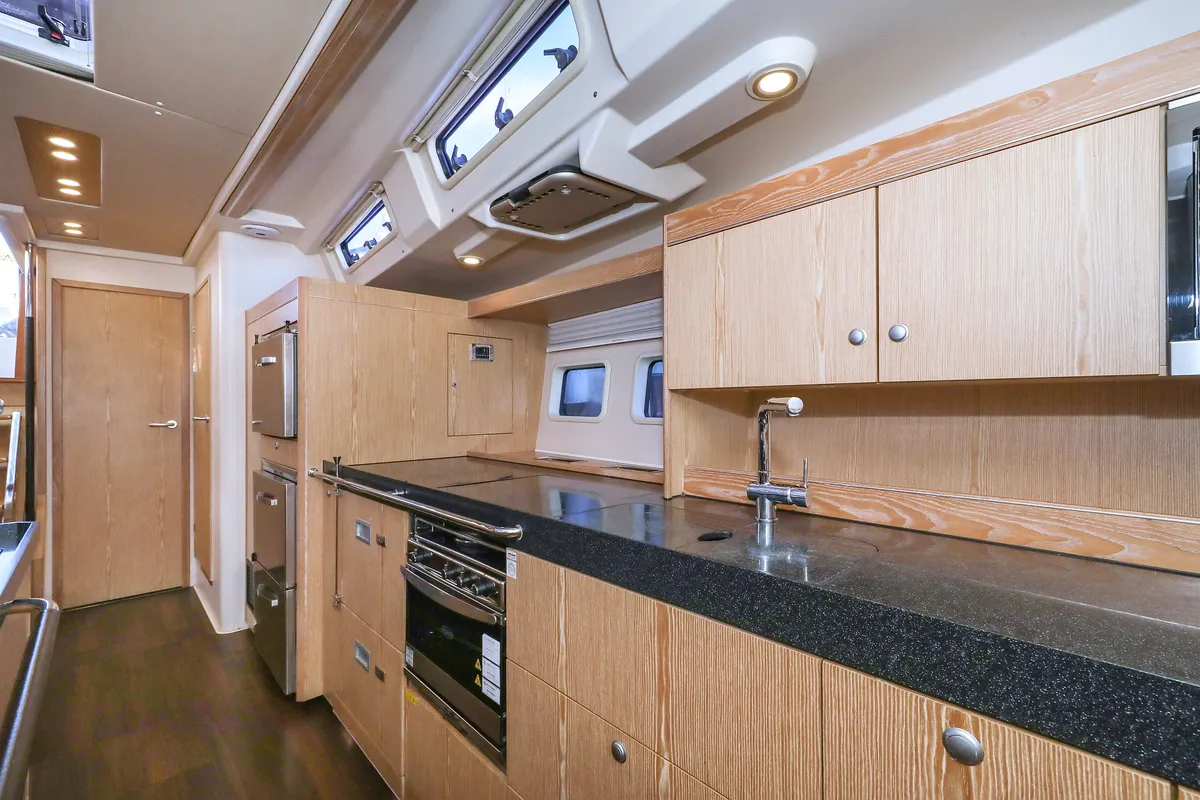 Galley of Vidar, a Hanse 575 - 3 + 1 cab. sailboat at Trogir, Croatia