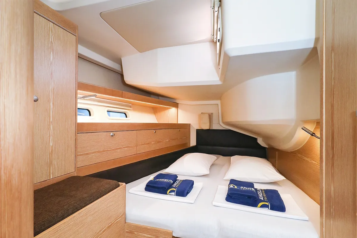 Cabin on Vidar, a Hanse 575 - 3 + 1 cab. sailboat at Trogir, Croatia