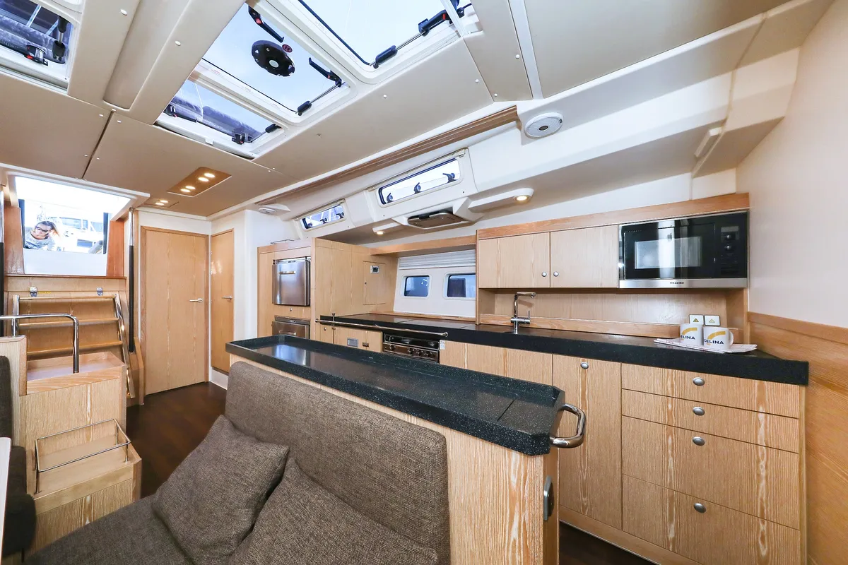 Galley of Vidar, a Hanse 575 - 3 + 1 cab. sailboat at Trogir, Croatia