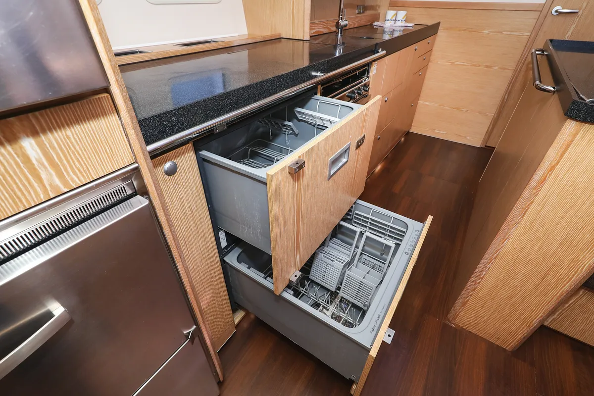 Galley of Vidar, a Hanse 575 - 3 + 1 cab. sailboat at Trogir, Croatia