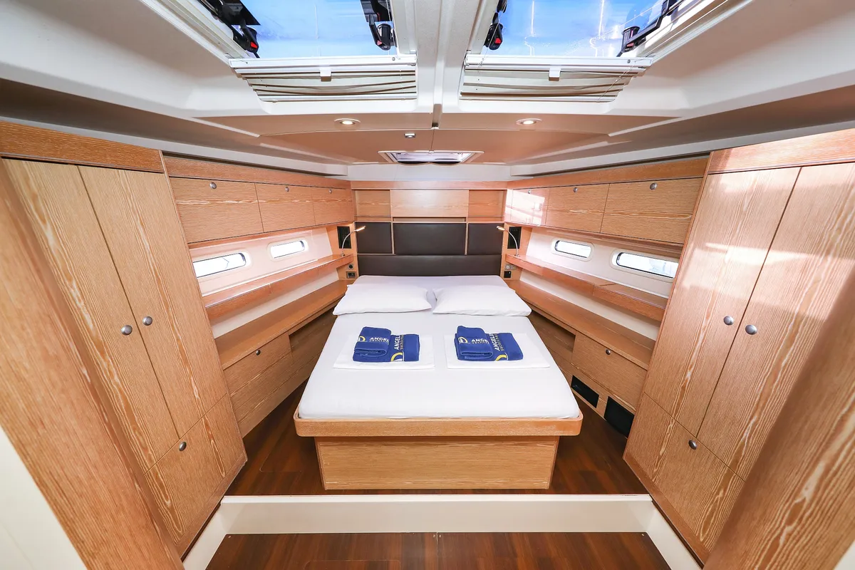 Cabin on Vidar, a Hanse 575 - 3 + 1 cab. sailboat at Trogir, Croatia