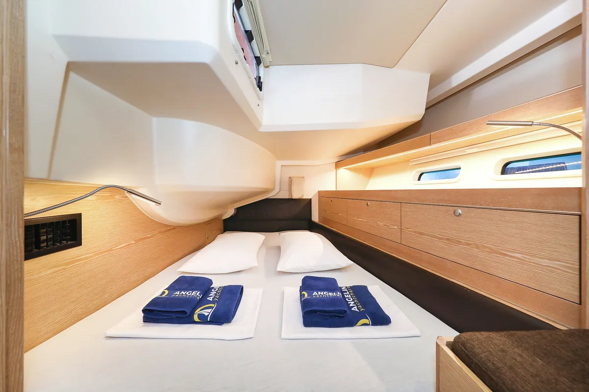 Cabin on Vidar, a Hanse 575 - 3 + 1 cab. sailboat at Trogir, Croatia