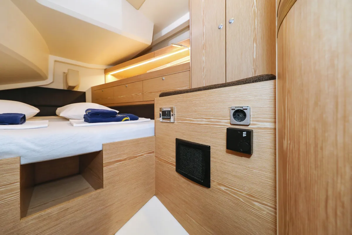 Cabin on Vidar, a Hanse 575 - 3 + 1 cab. sailboat at Trogir, Croatia