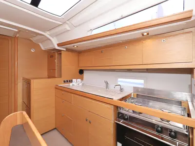 Galley of Good Friends, a Dufour 430 GL sailboat at Grad Trogir, Croatia